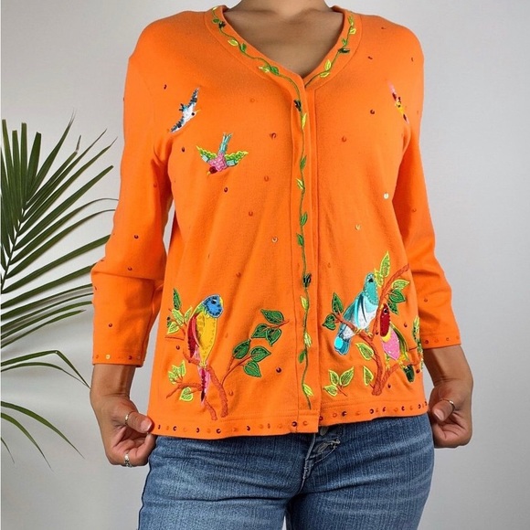 Jack B. Quick Sweaters Vintage Jack B Quick Tropical Cardigan Poshmark